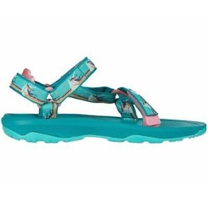 Teva Hurricane XLT 2 Strap Sandals Unicorn Waterfall Aqua Green Little Girl 11